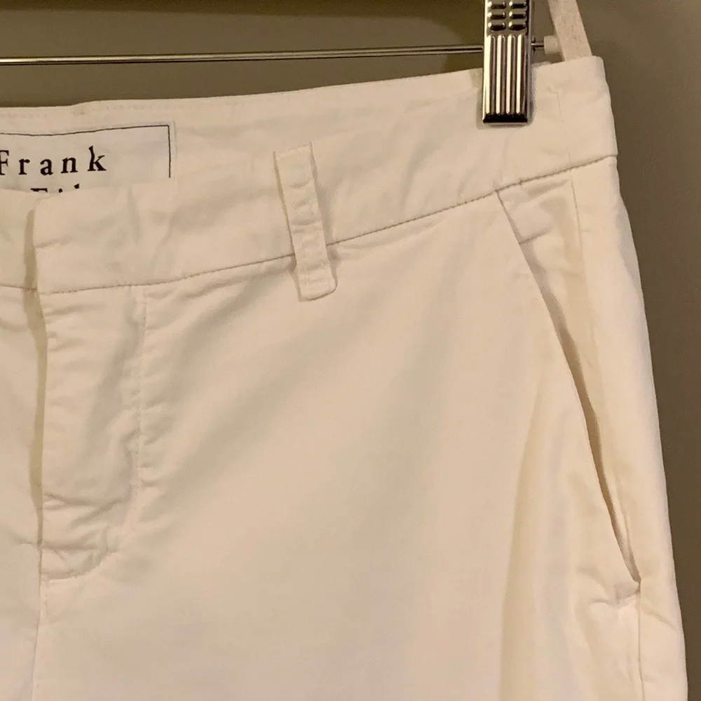 Frank & Eileen Wicklow The Italian Chino Performance Twill in White Pants Size 8 - Picture 9 of 15